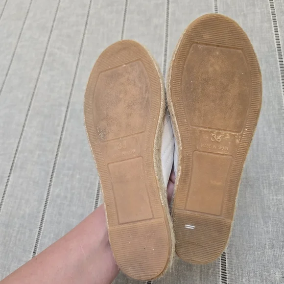 Valentino White Espadrilles Mules Size 36 Made In SPAIN ( Size 6 Usa) - Picture 4 of 9